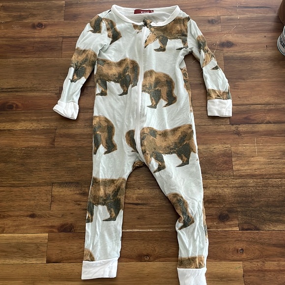 Milkbarn Other - Milkbarn 12-18m One Piece Pajamas Bear Print